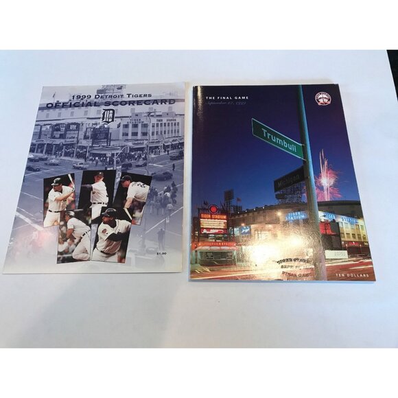 Vtg Tiger Stadium Final Game Embossed Program And Official Scorecard NEW - Picture 1 of 10